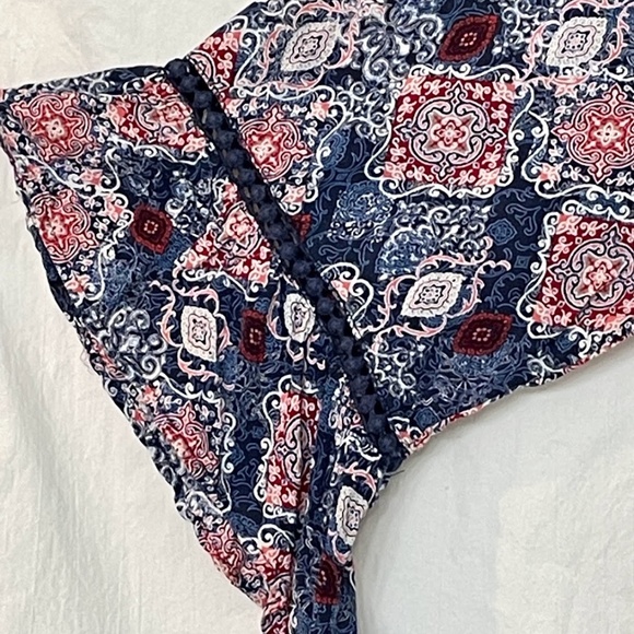 Red and Blue Paisley Blouse - Picture 2 of 5